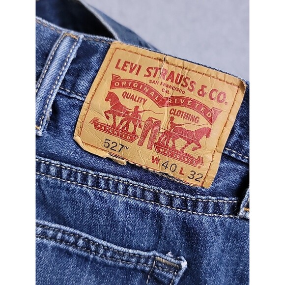 Levis 527 Jeans Mens 40 39x32 Boot Mid Rise Cotton Dark Blue Western Cowboy - Picture 12 of 15